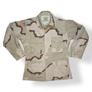 USGI 3 Farben Wüstencamouflage BDU Feldkampfshirt Medium normal mit Patches - Bild 1 von 4