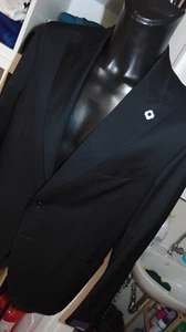 LARDINI TAILORING FRESH WOOL JACKET SIZE XXL-54 754.00 POSTER. LAR-011AS BLACK - Picture 1 of 9