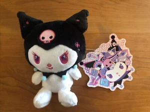 Sanrio Kuromi Plush Toy Pouch With Carabiner Heart - Picture 1 of 3