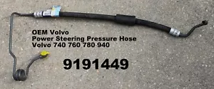 OEM 88-95 Volvo 740 760 780 940 Power Steering Pressure Hose 2.3L 4 Cyl 9191449 - Picture 1 of 11