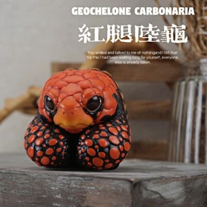 Bowuzhi rot—füßige Schildkröte Figur Tiermodell Erwachsene Kinder Kids Geschenk Spielzeug - Bild 1 von 9