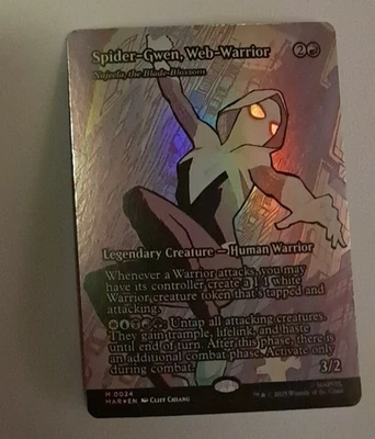 Spider-Gwen, Web-Warrior Poster FOIL NM Marvel Spiderman MTG MAGIC THE GATHERING - Image 1 of 2