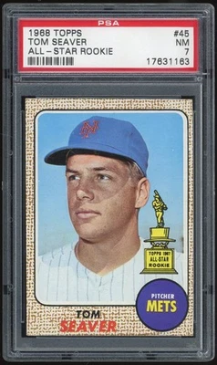 1968 Topps #45 Tom Seaver PSA 7 *1163 Foto 1 de 2
