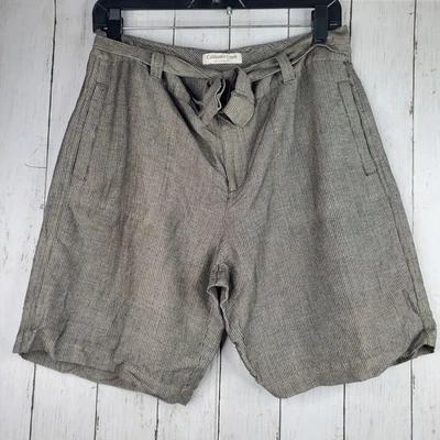 Pantalones Cortos Coldwater Creek de Lino para Mujer 10 Gris Minimalista Largo Costero Verano Foto 1 de 4