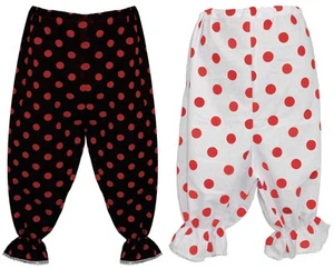 Childs Red Nose Polka Dot Panto Dame Bloomers Pantomime Fancy Dress - Picture 1 of 5