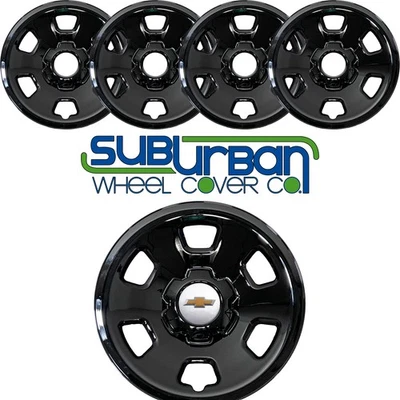 2021-2022 Chevrolet Colorado # IMP-102BLK 17" Steel Wheel BLACK Wheel Skins SET - Image 1 of 4