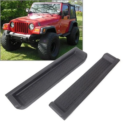 Protectores de entrada de umbral de puerta de coche negros para Jeep Wrangler TJ 2001-2006 2005 2004 2003 Foto 1 de 4