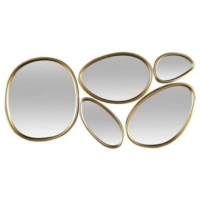 HowHomely Spiegel Wandspiegel 5er Set gold Dekospiegel Modern Elegant Wanddeko - Bild 1 von 4