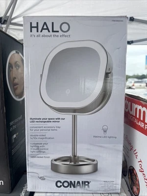 Espejo de tocador recargable LED Conair Halo con 3 ajustes de luz táctil Foto 1 de 3
