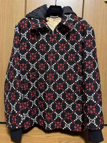 Gucci blouson lana nero taglia 50 usatoo ottimoze oversi giac