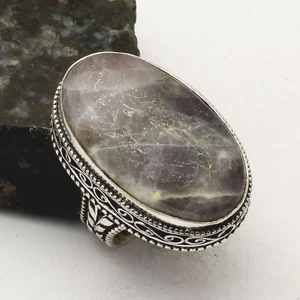 Amethyst Gemstone Ethnic Handmade Antique Design Ring Jewelry US Size-9 AR 62558 - Bild 1 von 1