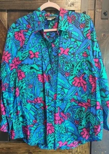 Blusa túnica de seda vainilla francesa de colección talla S abotonada manga larga brillante  - Imagen 1 de 7