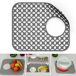 Silicone sink mat protectors Kitchen Sink Protector Grid Upper Drain 14''x12'' - Picture 1 of 7