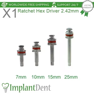 1x Ratchet Hex Driver 2.42mm Dental Tool Instrument Prosthetic Fixation - Picture 1 of 3