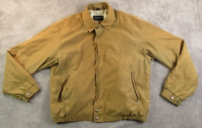 Newport Harbor Microsuede Bomber Jacket Men Tan XL Tall Full Zip Large Softshell - Изображение 1 из 4