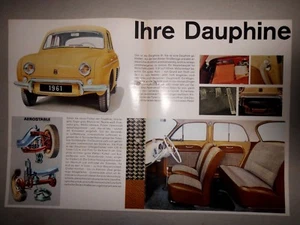 PROSPECTO ORIGINAL RENAULT DAUPHINE ANTIGUO RARO   - Imagen 1 de 2