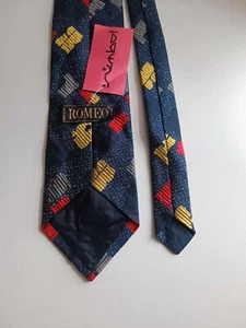 CRAVATTA ROMEO PURA SETA MADE IN ITALY VINTAGE TIE REINE SEIDE SOIE KRAWATTE - Imagen 1 de 5