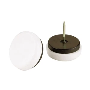 1-1/8 in. White Plastic Nail-On Furniture Glides for Floor Protection (4-Pack) - Picture 1 of 12