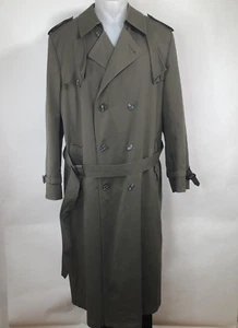 CHRISTIAN DIOR / MONSIEUR - 46 L - ZIP OUT WOOL LINED Rain Trenchcoat Overcoat - Picture 1 of 12