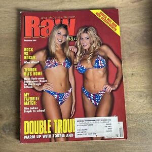 WWF WWE RAW Magazine December 2001 TORRIE WILSON / STACY KEIBLER Cover & Poster