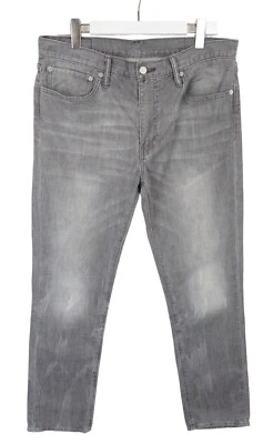Levi's 511 Vaqueros Hombres W36/L32 Ajustado Triquitos Denim Descolorido Gris - Imagen 1 de 4