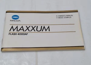 Minolta Maxxum Flash 4000AF Manual  - Original Owner's Guide - Bild 1 von 7