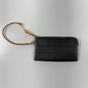 Giani Bernini Brown Logo Wristlet Wallet Clutch For Phone ID Wallet Small Purse - Picture 1 of 8