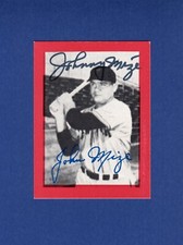 Autograph: JOHNNY MIZE [1913-1993], Giants~Cardinals | 1977 Shakey's Pizza