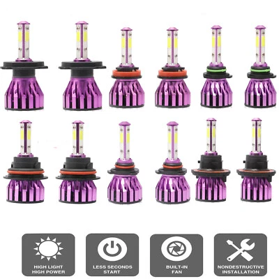 9005 9006 9007 4-Sides LED Headlight 200W 20000LM Hi/Low Kit Bulbs Beam 6000K US Foto 1 de 4