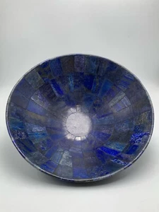 794G Hand Crafte Lapis Lazuli bowl,Afghanistan Decorative Stone Dish,Unique Gift - Picture 1 of 10