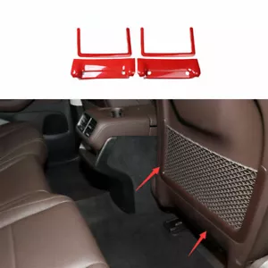 For Benz GLE GLS 2020-22 Red Carbon Fiber Steel Seat Behind Net Bag Frame Cover - Bild 1 von 4