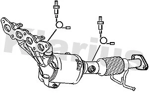 Klarius catalyst t/a with pipe fits Ford focus focus c-max 1.6 03-08 321886 - Image 1 of 1