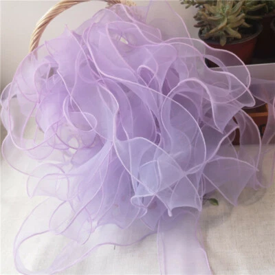 Ruffles Organza Edging Bias Edge Tulle Voile Trimming Mesh Ribbon 5 Meters Craft - Image 1 of 4