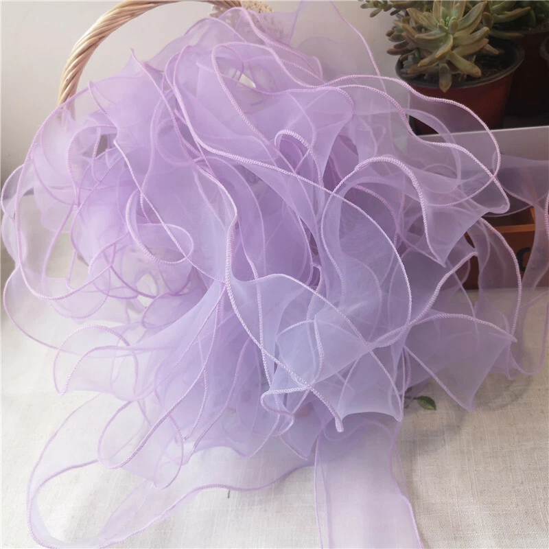 Ruffles Organza Edging Bias Edge Tulle Voile Trimming Mesh Ribbon 5 Meters Craft - Image 1 of 4