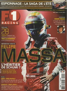 F1 RACING n°102 08/2007 FELIPE MASSA DIDIER PIRONI PAT SYMONDS - Imagen 1 de 1