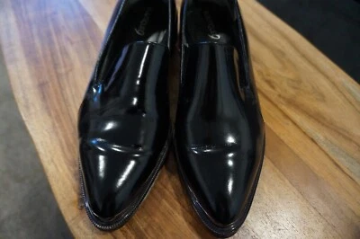 Boutique 9 женщин поскользнуться на черный лакированная кожа плоский платье туфли Sz 9 - Изображение 1 из 4