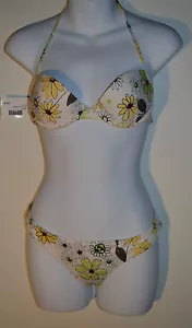 Verdissima Brasil Bikini Push up Halter Bikini Set Floral Large / uk 36 RRP £68 - Picture 1 of 6
