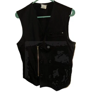 Lip Service Vest Vintage Grunge Punk Gothic Black Front Zipper Women’s Size S - Picture 1 of 21