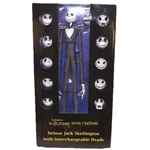 Nightmare Before Christmas Deluxe Jack With Changeable Heads NRFB Mint! - Picture 1 of 5