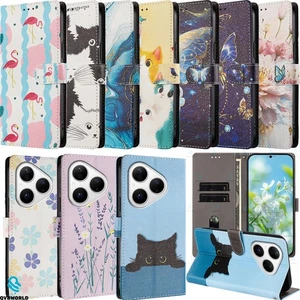 For Huawei P80 Pro P60 P50 P40 P30 P20 Painting Leather Wallet Case Flip Cover - Picture 1 of 21