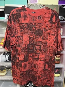 Vintage Volcom Y2K AOP Rock Red Shirt Size XXL - Picture 1 of 9