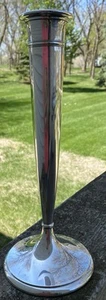 Vaso vintage in argento sterling stile tromba 11" NON pesato - Foto 1 di 5