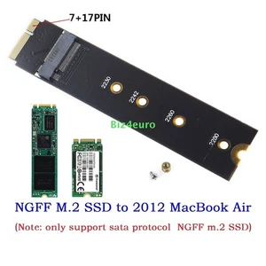 M.2 NGFF SATA SSD-Konverter-Adapter Karte für Apple 2012 MacBook Air A1465 A1466 - Afbeelding 1 van 16