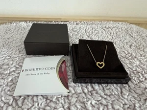 ROBERTO COIN Tiny Treasures 18kt Yellow Gold Heart Pendant - Picture 1 of 6