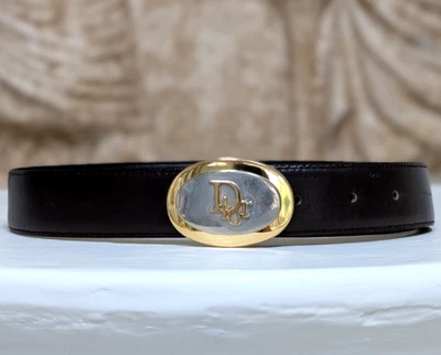 Vintage CHRISTIAN DIOR Brown Calf Leather Belt Sz US 24 (EU 65) - Image 1 of 4