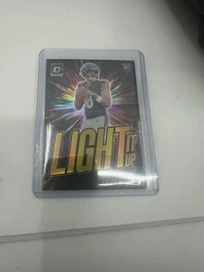 2024 Donruss Optic Caleb Williams Light it up Gold Stars FOTL #10/10Chicago - Foto 1 di 2