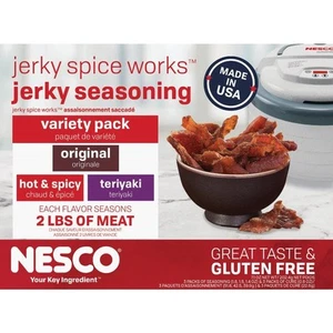 NESCO BJV-6, Jerky Spice Works, 3 Flavors Variety Pack, Packaging May Vary, 6 - Picture 1 of 4