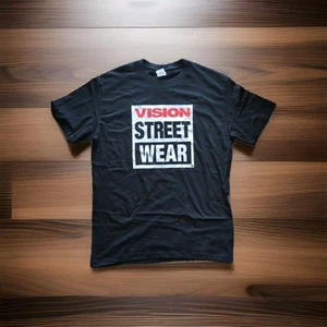 VISION STREET WEAR LOGO T-SHIRT Vintage Logo Look AMERICAN USA MEN'S SIZE Large - Picture 1 of 3