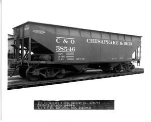 25EE557 RP 1945/70s CHESAPEAKE & OHIO RAILROAD GONDOLA #58564 - Picture 1 of 1