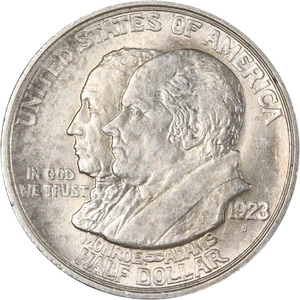 1923-S Monroe Commem Half Dollar Great Deals From The Executive Coin Company - Picture 1 of 2